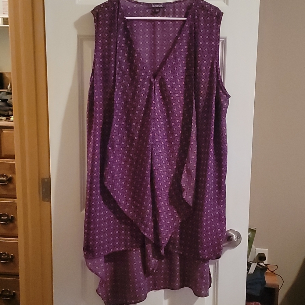 Purple Patterned Blouse